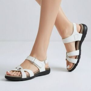Comfort plus white sandals